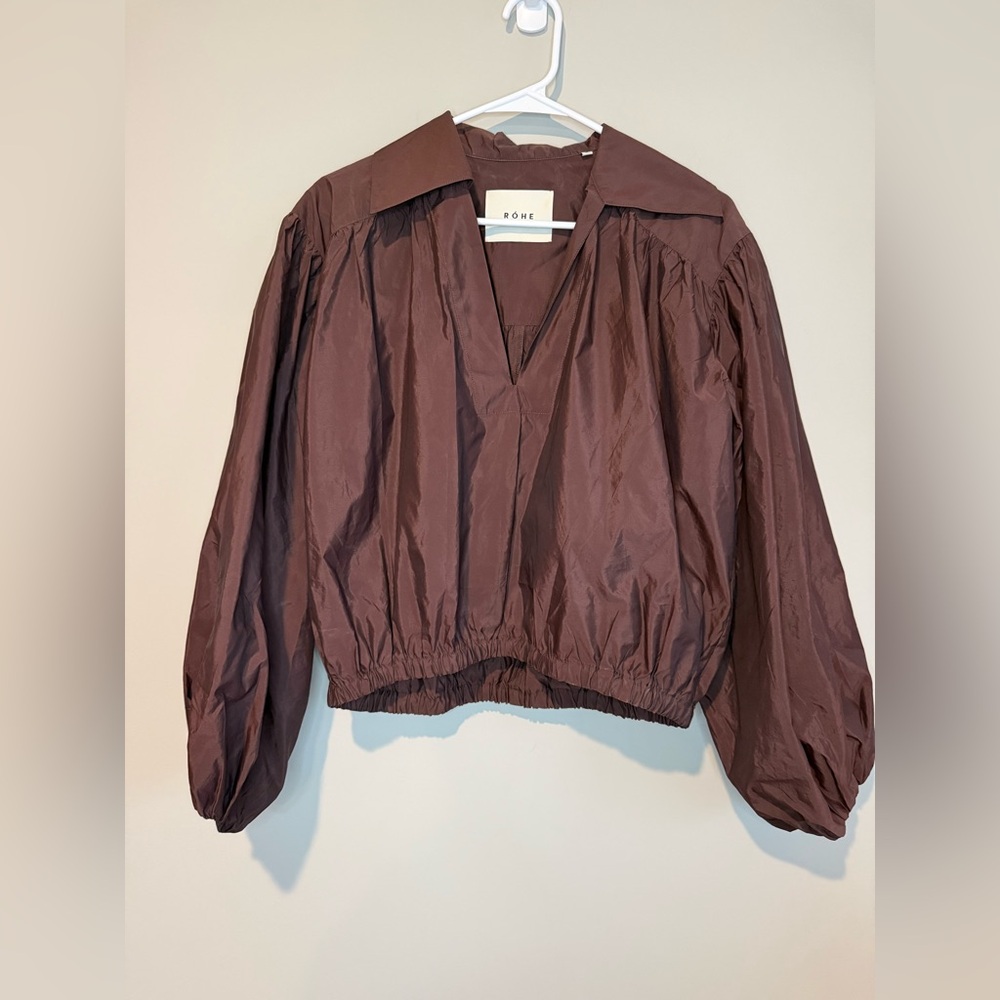 Rohe Brown Petale Long Sleeve Top Size 4 - Picture 3 of 13